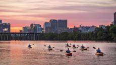 Kayakers on James River, Richmond, VA