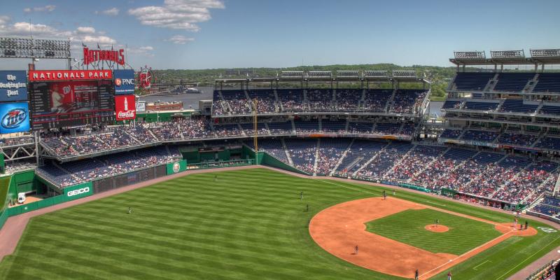Aerial view of Nationals Park baseball stadium