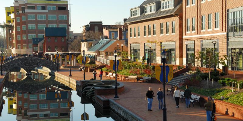 Carroll Creek Linear Park in downtown Frederick, MD