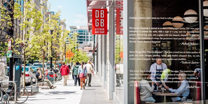Outside view of CityCenterDC upscale shopping mall in Washington, DC