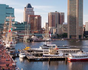 Tall Ships in Baltimore Inner Harbor